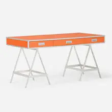 Desk by Alessandro Albrizzi, aluminum, laminate, chrome, sold May 2023