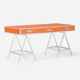 Desk by Alessandro Albrizzi, aluminum, laminate, chrome, sold May 2023