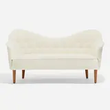 Sofa by Carl Malmsten, c. 1950, upholstery, beech, sold Apr 2023