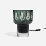 Table lamp by Ove Sandeberg, 1954, blown and etched glass, sold Apr 2023