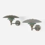 PH 4/3 wall lamps, pair by Poul Henningsen, copper, sold Apr 2023