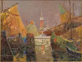 Venice by George Turland Goosey, Oil on Board, offered Jan 2015