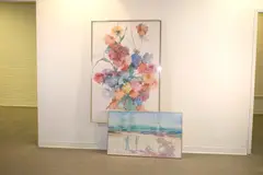 Monumental by Lucille Davis Grimms, watercolor and another watercolor, offered Dec 2020