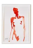 Male Figure by Eric Fischl, Gouache on paper. Initialed and, offered Oct 2020