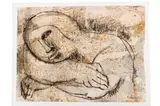 Untitled by Oreste Dequel, Ink and watercolor on rice paper, offered Oct 2020