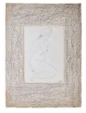 Untitled Nude. Signed bottom right by Fernando Puma, Pen and ink on laid paper, offered Oct 2020