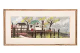 Wharf by Gail Mercey, Gouache on paper, offered Oct 2020