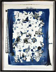 Untitled by Sheila Pepe, Watercolor, pen and ink and wash on paper, offered Oct 2020