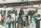 To and Fro by Flora Natapoff, 1982, Oil on paper, offered May 2020