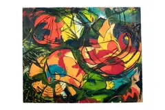 Lines by James Bridge, Oil on canvas, offered May 2020