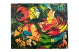 Lines by James Bridge, Oil on canvas, offered May 2020