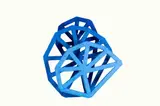 Blue Wheels by Adam Langehough, Acrylic and wood sculpture, offered May 2020
