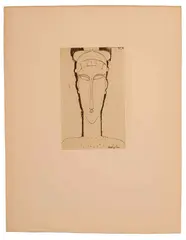 Head of Caryatid by Amedeo Modigliani, Lithograph. (Edition 250) Arti Grafiche Pezzini, blind stamp bottom right, offered May 2020