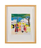 Easter by Ruth DeWitt Hogan, woodblock print on paper, sold Dec 2024