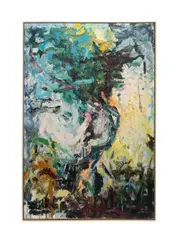 Untitled - Abstract Expressionist by Carl Plansky, oil on linen canvas, sold Dec 2024