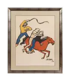 Flight from Tyranny - for Amnesty International - 1975-77 by Alexander Calder, lithograph on paper, sold Dec 2024