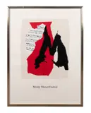 The Lincoln Center Mostly Mozart 25th Anniversary - circa 1991 by Robert Motherwell, lithograph and screenprint on coventry, sold Dec 2024