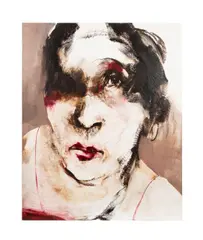 Trees - 2006 by Lita Cabellut, mixed media on canvas, sold Dec 2024