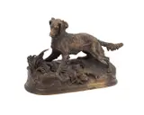 Untitled - Hunting Dog by Pierre-Jules Mêne, bronze, sold Jan 2025