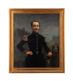 Portrait of Capitaine Bouchard by Hubert Emile Bellynck, oil on canvas, sold Jan 2025