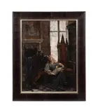 Untitled - Interior Royal Scene by Numa François Gillet, oil on canvas, sold Jan 2025
