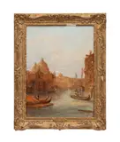 Dogana-Venice by Alfred Pollentine, oil on canvas, sold Jan 2025