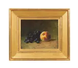 Carducius Plantagenet Ream, Still Life of Peach and Grapes