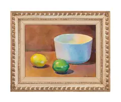 Untitled - Still Life with Lemon by Comer Jennings, oil on canvas, sold Jan 2025