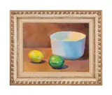 Untitled - Still Life with Lemon by Comer Jennings, oil on canvas, sold Jan 2025