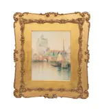 Untitled - Venetian Scene by Frank A. Bicknell, watercolor on paper, sold Jan 2025