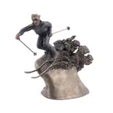 Untitled - Skier - 1991 by Mark Hopkins, bronze, sold Jan 2025