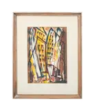 Cafe Eros by Steffen Wolfgang Thomas, watercolor on paper, sold Jan 2025