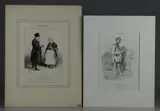 Le Medecin et la Garde Malade" from "Emotions Parisiennes by Honoré Daumier, lithograph illustrations, sold Oct 2018