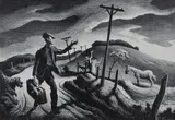Untitled by Thomas Hart Benton, lithograph on paper "The Boy", sold Oct 2018