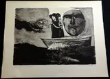 Untitled by Federico Castellón, lithograph on paper "Poseidon's Friend", sold Oct 2018