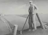 Untitled by Grant Wood, lithograph on paper "In the Spring", sold Oct 2018