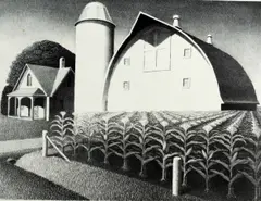 Untitled by Grant Wood, lithograph on paper "Fertility", sold Oct 2018