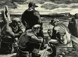 Untitled by Robert von Neumann, lithograph on paper "Island's Mailboat", sold Oct 2018