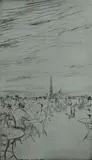 Untitled by James McBey, drypoint etching on paper "The Riva at Dusk", sold Oct 2018