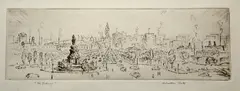 Untitled by Salvatore Pinto, etching on paper "The Parkway", sold Oct 2018