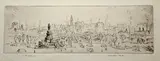 Untitled by Salvatore Pinto, etching on paper "The Parkway", sold Oct 2018
