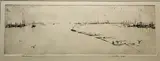 Untitled by Salvatore Pinto, etching on paper "The Delaware", sold Oct 2018