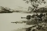 Untitled by Ivan M. Garden, etching on paper "Loch Lomond at Rowardennan", sold Oct 2018