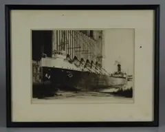 Untitled by Howard Willis Brown, Etching "Loading Wheat", offered Oct 2018