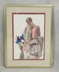 Native American Man by Sari Staggs, Watercolor Painting, sold Oct 2018