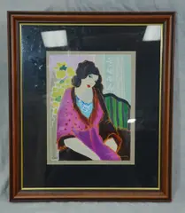 Untitled by Itzchak Tarkay, Serigraph Of A Seated Woman, sold Oct 2018