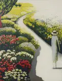 Girl On The Promenade by Jean Pierre Cessigneul, Lithograph, offered Oct 2018