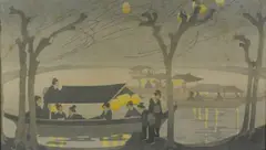 On The River by Bertha Lum, Woodblock Print, sold Oct 2018