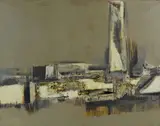 Abstract Painting by Duško Vijatov, Oil On Canvas, sold Oct 2018
