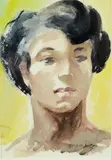 Portrait Painting by G. Ralph Smith, Watercolor On Paper, sold Oct 2018